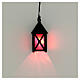 Lanterne lumière rouge bricolage crèche 10 cm s2