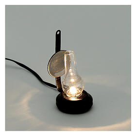 Lanterna em miniatura de estilo antigo baixa voltagem para presépio com figuras altura média 8-10 cm