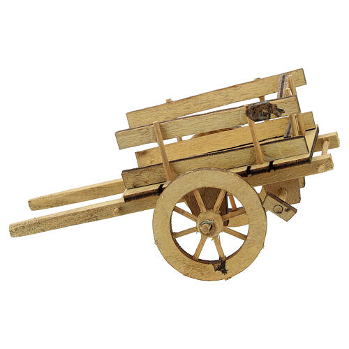 Wooden pull cart 10 cm light wood 5x15x5 cm 1