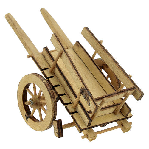 Wooden pull cart 10 cm light wood 5x15x5 cm 3