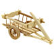 Clear wood cart with hook 10x15x10 cm for Nativity Scene with 12 cm figurines s2