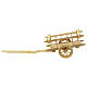  Miniature nativity cart 12 cm light wood with towing attachment 10x15x10 cm s3