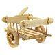  Miniature nativity cart 12 cm light wood with towing attachment 10x15x10 cm s4