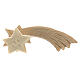 Estrela de Natal de madeira com luz branca, 9x3,5x2 cm s1