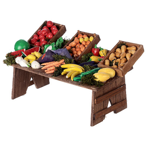 Balcão da fruta para presépio de 15 cm 3