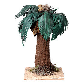 Palmeira sozinha curta e grossa para presépio de 10 cm
