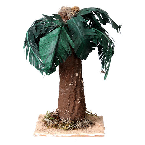 Palmeira sozinha curta e grossa para presépio de 10 cm 1