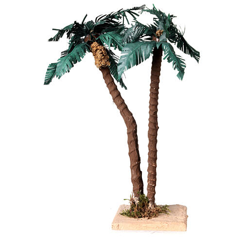 Double palm tree figurine H 30 cm for 12-15 cm nativity 1