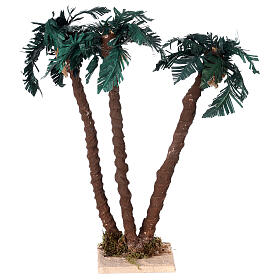 Triple palm tree for Nativity Scene h 30 cm