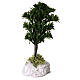 Baum mit grüner Belaubung, Basis aus Gips, geeignet für eine 8/10 cm Krippe s1