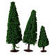 Set of 3 pine trees 8/12/15 cm trunk base for nativity scene 6/8 cm s1