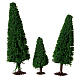 Set of 3 pine trees 8/12/15 cm trunk base for nativity scene 6/8 cm s3