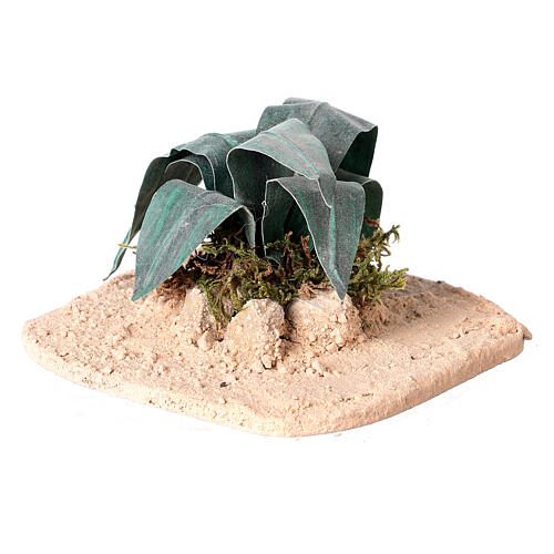 Plastic aloe plant in desert for nativity 18/30 cm 2