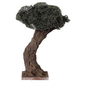 Curved olive tree for Neapolitan Nativity Scene with 6-8 cm characters, real height 20 cm