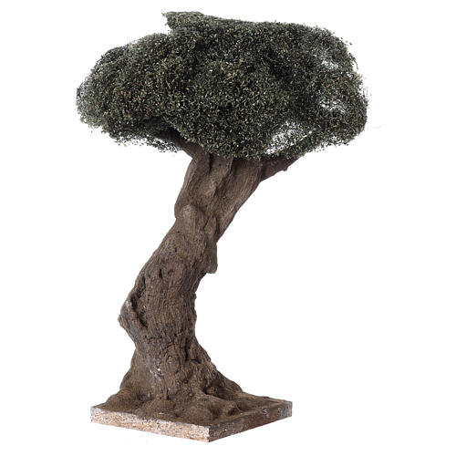 Curved olive tree for Neapolitan Nativity Scene with 6-8 cm characters, real height 20 cm 2