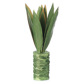 Planta de agave poliestireno e PVC miniatura para presépio napolitano com figuras altura média 6-8 cm