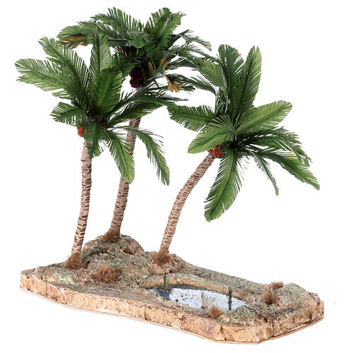 Palm trees with oasis for Neapolitan Nativity Scene with 8-10 cm characters, real height 38 cm 4