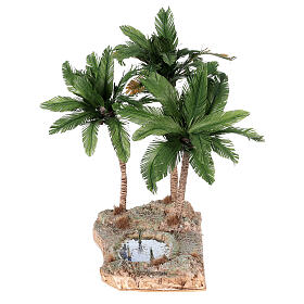 Palm trees with oasis for 8-10 cm Neapolitan nativity real height 38 cm