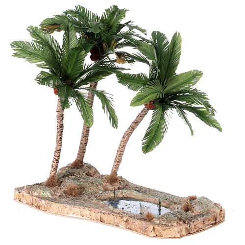 Palm trees with oasis for 8-10 cm Neapolitan nativity real height 38 cm 4