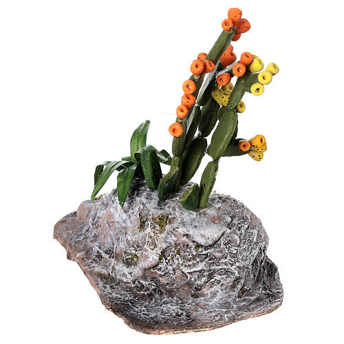 Rock with cactus 15x15 cm for Neapolitan Nativity Scene with 6-8 cm characters 2