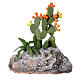 Cactus sur rocher 15x15 cm pour crèche napolitaine de 6-8 cm s1