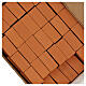 Ladrillos cuadrados 100 piezas belén terracota 3,5x2 cm s2