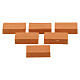 Square bricks 100 PCS terracotta nativity scene 3.5x2 cm s1