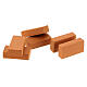 Square bricks 100 PCS terracotta nativity scene 3.5x2 cm s3