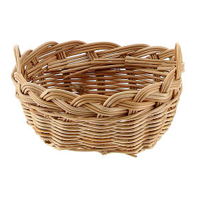 Oval wicker basket of 5x4x3 cm for DIY Nativity Scene with 16 cm characters