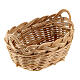 Panier ovale en osier pour crèche de 16 cm 5x4x3 cm s3