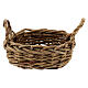 Miniature wicker oval basket, for 20 cm nativity 10x7x4 cm s1