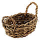 Miniature wicker oval basket, for 20 cm nativity 10x7x4 cm s3