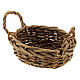 Miniature wicker oval basket, for 20 cm nativity 10x7x4 cm s4