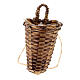 Conical wicker basket to carry on the back for DIY Nativity Scene with 12 cm characters s1