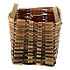 Square wicker basket with handles, 5x5x6 cm, for DIY Nativity Scene with 16 cm characters s1