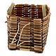 Square wicker basket with handles, 5x5x6 cm, for DIY Nativity Scene with 16 cm characters s4