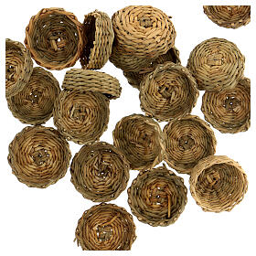 Round wicker basket of 3.5 cm for DIY Nativity Scene with 12 cm characters