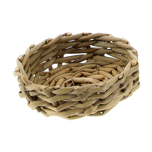 Empty round basket 3.5 cm, for 12 cm nativity scene 3