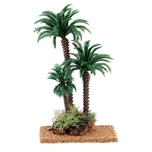 Triple palm tree for nativity scene 12 cm 1