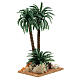 Palmier double avec buisson pour crèche 10 cm s2