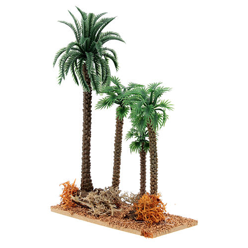 Conjunto de palmeiras em PVC presépio 10-12 cm 2