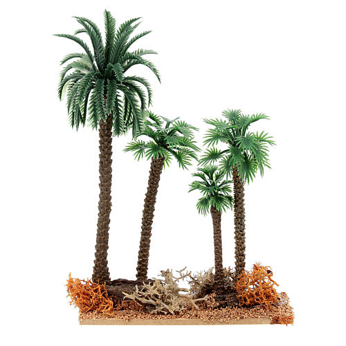 Conjunto de palmeiras em PVC presépio 10-12 cm 3