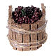 Wood cask with red grapes for DIY Nativity Scene 4 cm s1