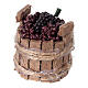Wood cask with red grapes for DIY Nativity Scene 4 cm s2
