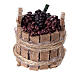 Wooden vat with red grapes, 4 cm DIY nativity scene s3