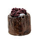 Cuve en bois avec raisin blanc bricolage crèche 4 cm s2
