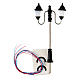 Streetlight with double lantern 3x7 cm, 3V, for Nativity Scene with 4 cm characters s1