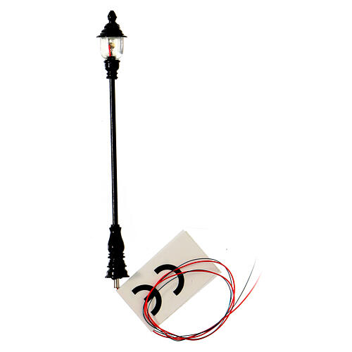 Metallic lamppost 9 cm with 3V light for Nativity Scene with 4 cm characters 1