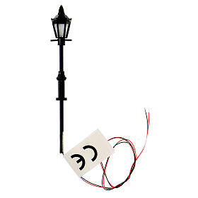 Classic lamppost 1x8 cm with 3V lantern for Nativity Scene with 4 cm characters