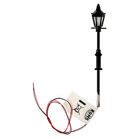 Classic lamppost 1x8 cm with 3V lantern for Nativity Scene with 4 cm characters
